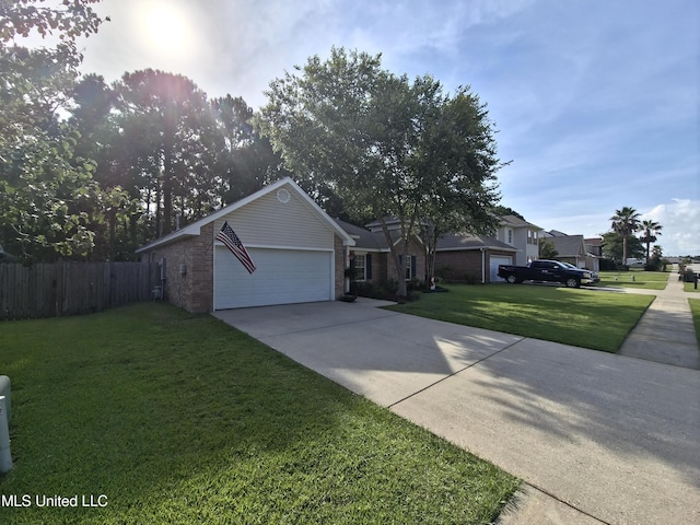 881 Brentwood Dr, Biloxi, MS 39532 - ranch-style home featuring an attached garage, driveway, and brick siding