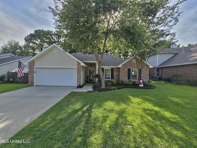 881 Brentwood Dr, Biloxi, MS 39532 - ranch-style house with an attached garage, brick siding, and concrete driveway