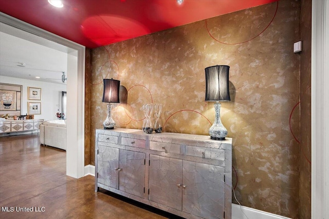 145 Republic St Unit 331, Madison, MS 39110 - bar with finished concrete floors, baseboards, and recessed lighting