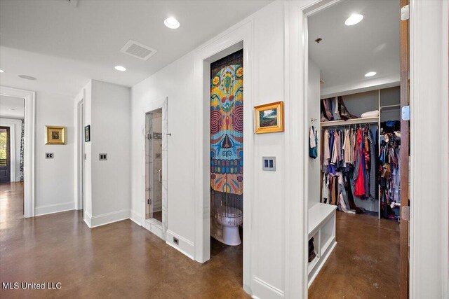 145 Republic St Unit 331, Madison, MS 39110 - corridor featuring finished concrete floors, recessed lighting, and baseboards