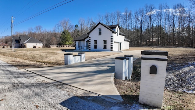 view of home's exterior with a garage