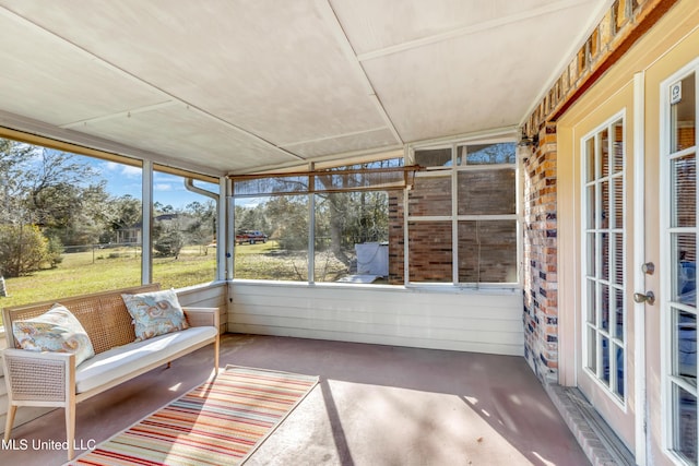 view of sunroom