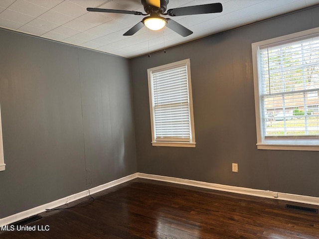 217 S Sunset Ter, Jackson, MS 39212 - empty room featuring hardwood / wood-style floors and ceiling fan