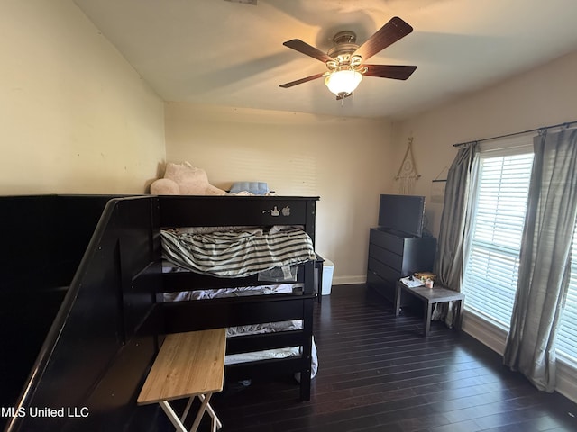 302 Chatfield Cv, Madison, MS 39110 - bedroom featuring hardwood / wood-style floors, ceiling fan, and baseboards