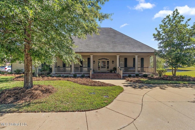 view of front of home with a porch