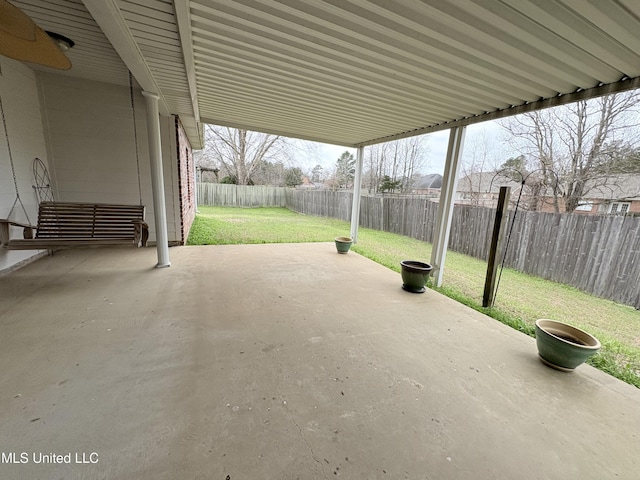 view of patio / terrace with a fenced backyard