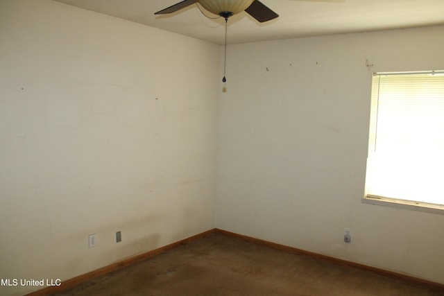 7000 Melrose Dr, Biloxi, MS 39532 - carpeted spare room with a ceiling fan and baseboards