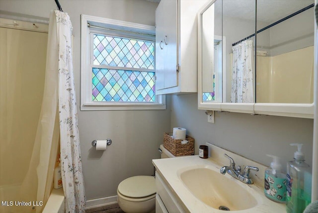 2709 Burma Dr, Pearl, MS 39208 - bathroom with vanity and shower / bath combination with curtain