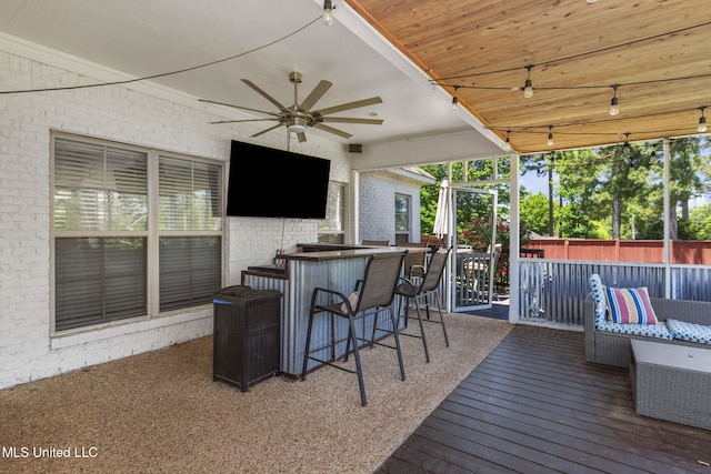 527 Pelahatchie Shore Dr, Brandon, MS 39047 - deck with ceiling fan