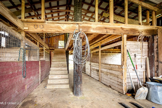 view of horse barn