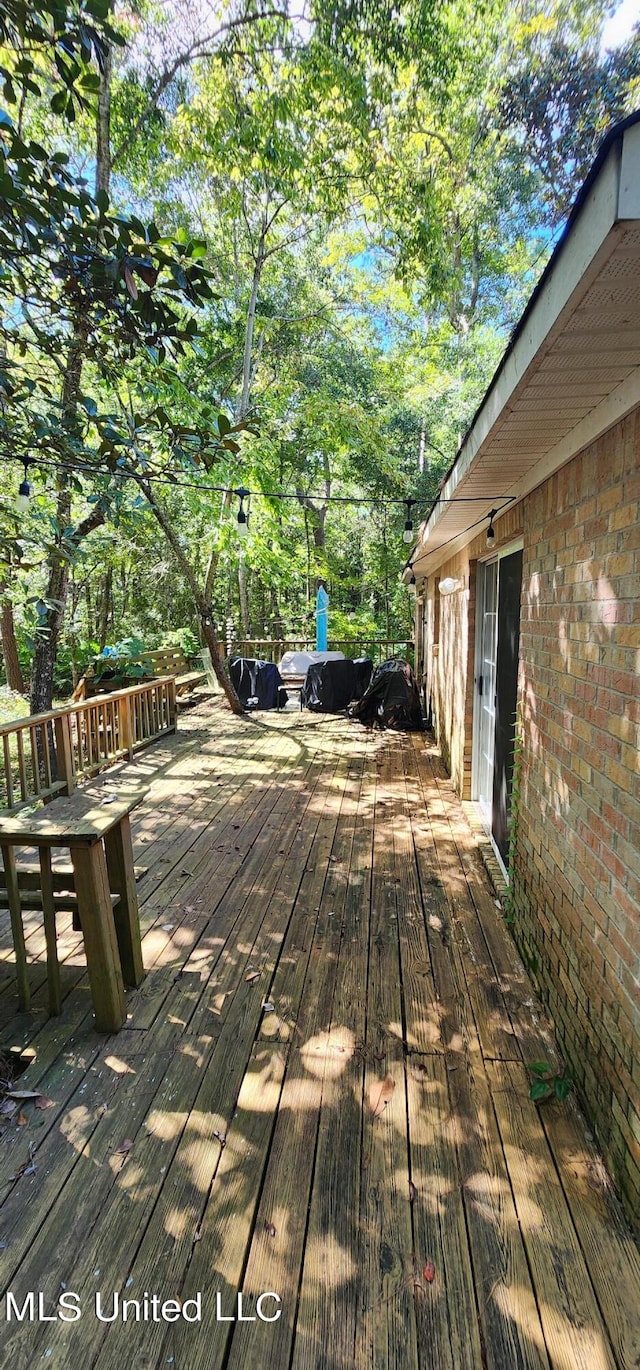 view of wooden deck