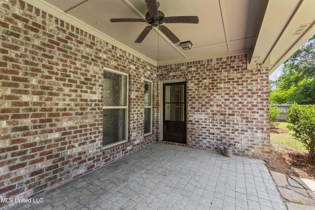 125 Rhodes Ln, Canton, MS 39046 - view of patio with a ceiling fan