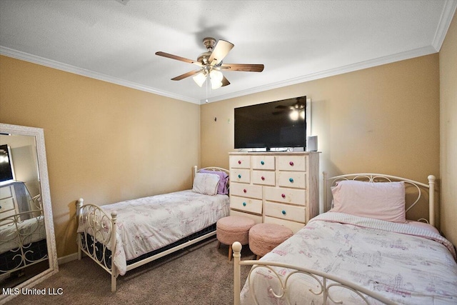 602 Oakview Way, Byram, MS 39272 - carpeted bedroom featuring crown molding and a ceiling fan
