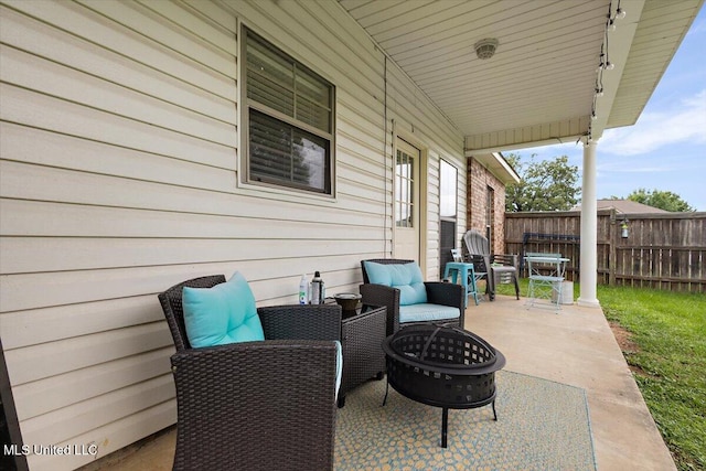 602 Oakview Way, Byram, MS 39272 - view of patio featuring an outdoor fire pit