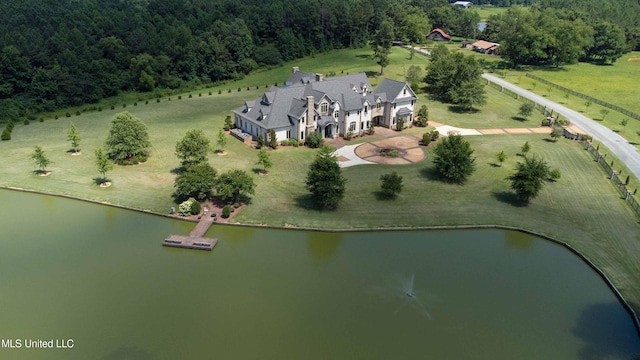 11281 Rd 468, Philadelphia, MS 39350 - birds eye view of property with a water view and a rural view