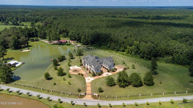 11281 Rd 468, Philadelphia, MS 39350 - aerial view featuring a water view