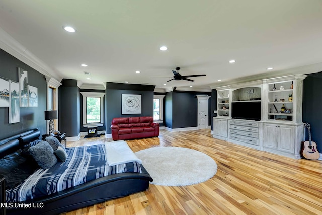 11281 Rd 468, Philadelphia, MS 39350 - bedroom featuring ornamental molding and light hardwood / wood-style flooring