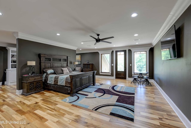 11281 Rd 468, Philadelphia, MS 39350 - bedroom with crown molding and light wood-type flooring