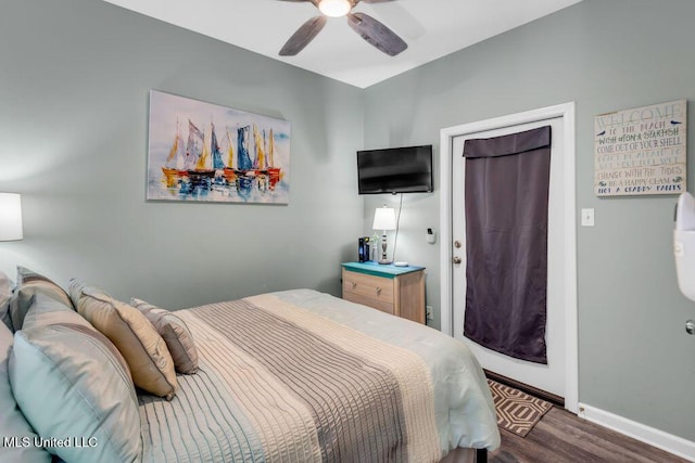1130 Century Oaks Dr Unit B, Gulfport, MS 39507 - bedroom featuring wood finished floors and a ceiling fan