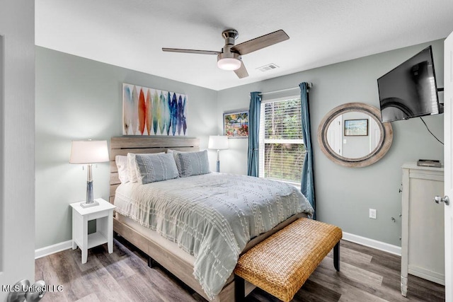 1130 Century Oaks Dr Unit B, Gulfport, MS 39507 - bedroom with wood finished floors and ceiling fan
