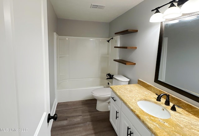 106 Woodcliff Pl, Brandon, MS 39042 - full bathroom with vanity, wood finished floors, and bathing tub / shower combination