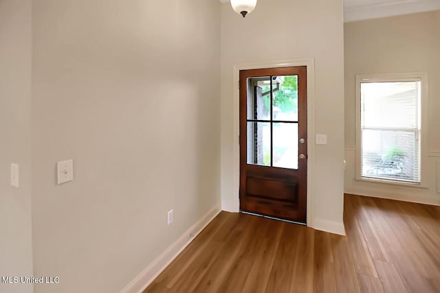 503 W Abbey Pl, Brandon, MS 39047 - entrance foyer with wood finished floors and baseboards