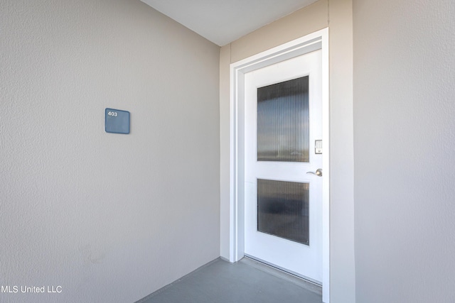 view of doorway to property