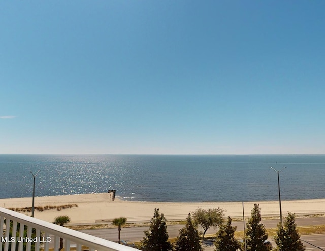 water view featuring a view of the beach