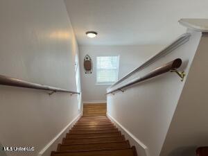 stairs with baseboards