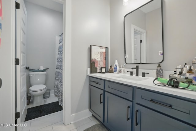 13240 Wolf River Rd, Gulfport, MS 39503 - bathroom featuring tile patterned flooring, vanity, and toilet