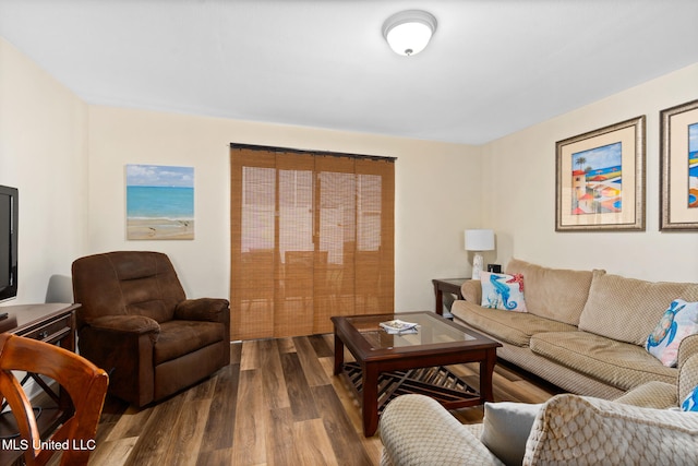 1664 Beach Blvd Unit 90, Biloxi, MS 39531 - living area with dark wood finished floors