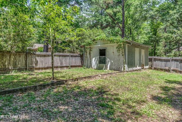 551 Holly Bush Rd, Brandon, MS 39047 - view of shed with a fenced backyard