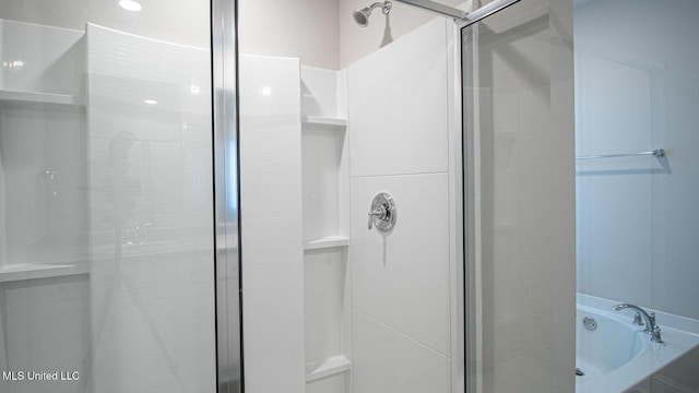 32 Crown Dr, Lucedale, MS 39452 - full bathroom with a shower stall and a garden tub