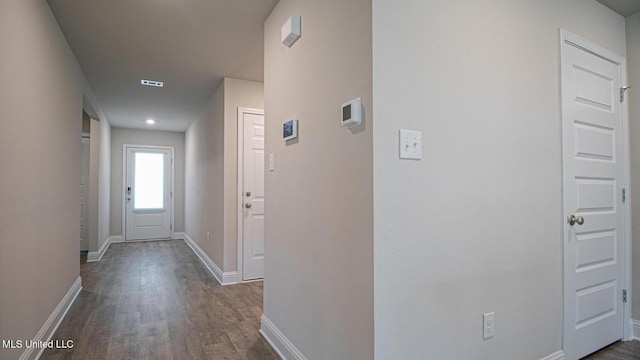 32 Crown Dr, Lucedale, MS 39452 - hall with dark wood finished floors and baseboards