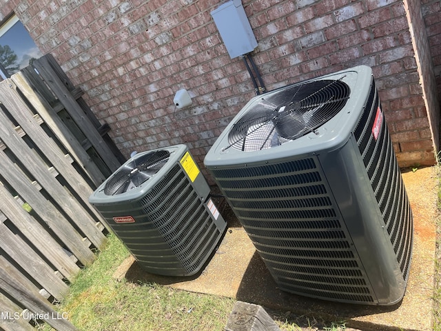 4896 Park N Dr, Olive Branch, MS 38654 - exterior view of brick siding and central AC unit