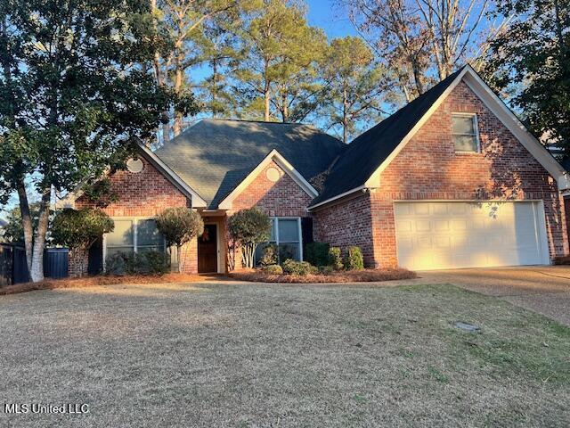 view of front property with a garage