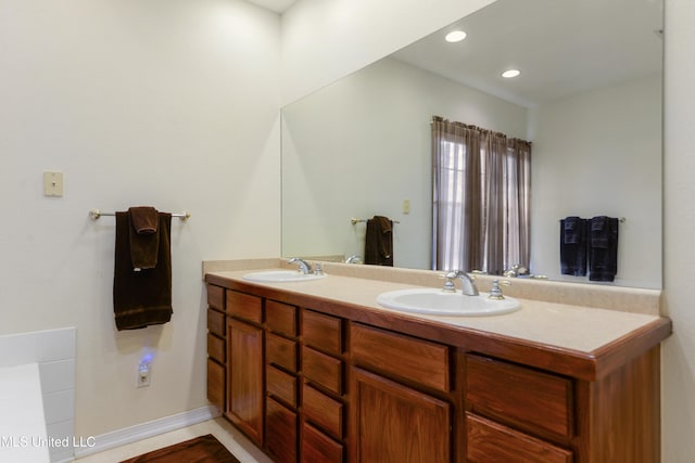 bathroom with vanity