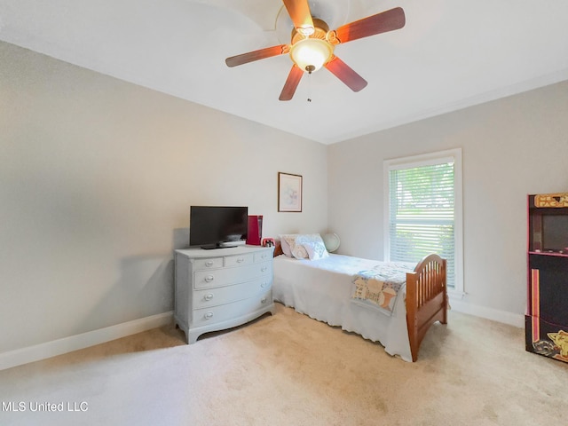 66 Auburn Pl, Hattiesburg, MS 39402 - bedroom featuring carpet floors, baseboards, and ceiling fan