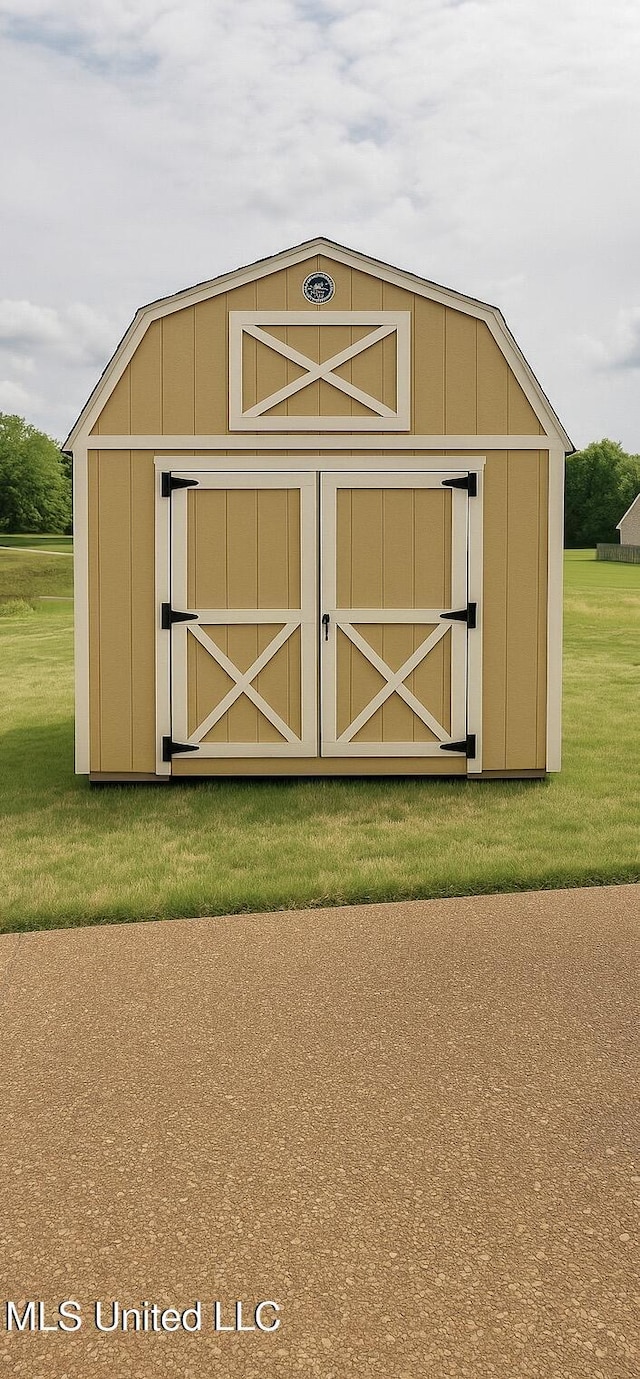 view of shed