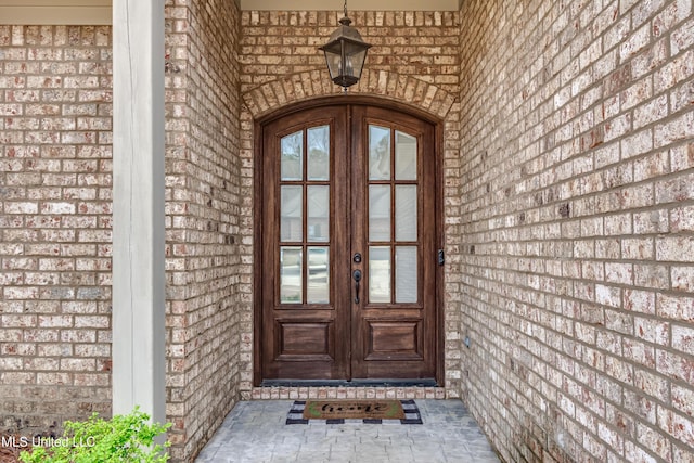 entrance to property with french doors