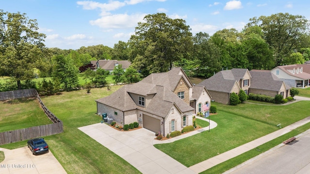 aerial view featuring a residential view