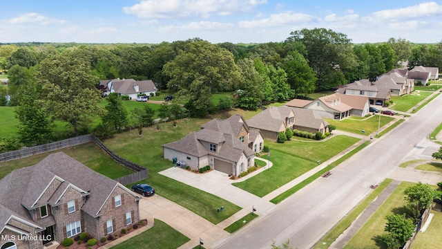aerial view featuring a residential view
