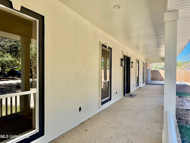 view of patio / terrace with a porch