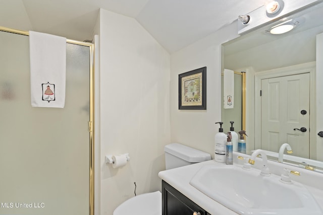 19592 Champion Cir, Gulfport, MS 39503 - bathroom featuring toilet, a shower stall, and vanity