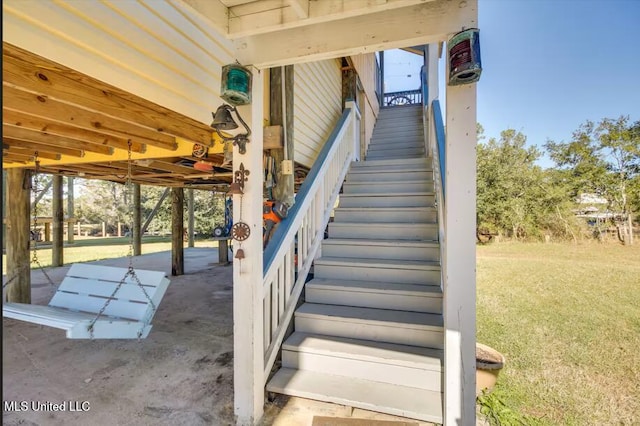 view of stairway