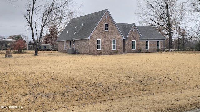 view of property exterior featuring central AC unit