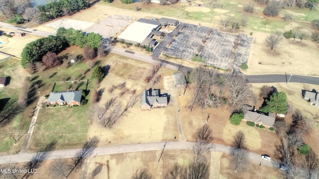 bird's eye view with a rural view