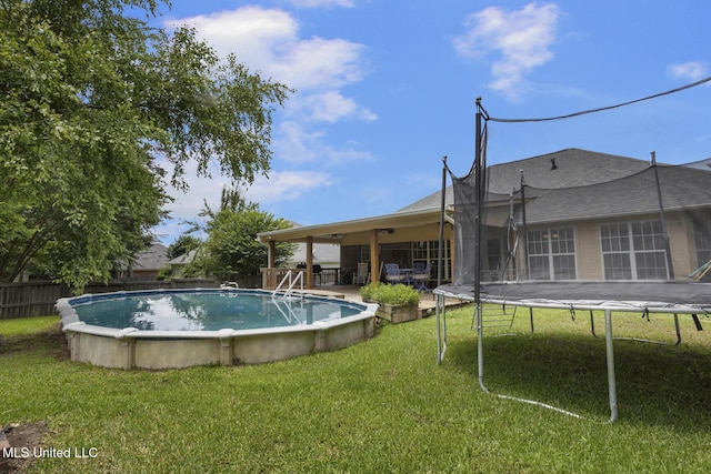 408 Abbey Woods, Brandon, MS 39047 - view of swimming pool with a trampoline