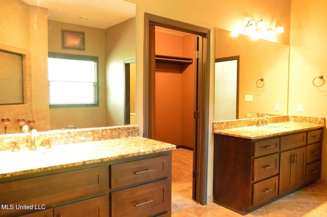 1088 S Red Banks Rd, Byhalia, MS 38611 - full bath with vanity and tile patterned floors