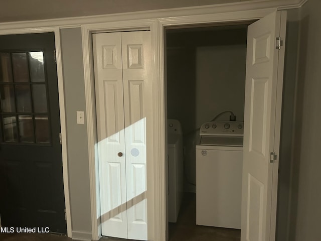 washroom featuring washer / clothes dryer